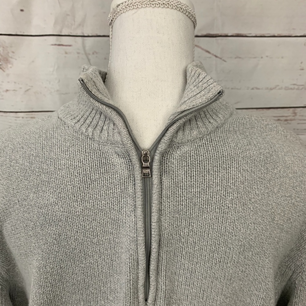Calvin Klein Gray Mens L Sweater 1/4 Zip Pullover - Picture 2 of 5
